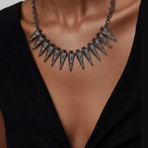 Bold Spike Statement Necklace