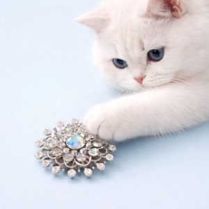 50s/60s Starburst Brooch - AB Rhinestones - 3D Atomic Layered Snowflake Pin