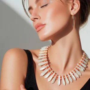 Coral, Mother of Pearl Necklace