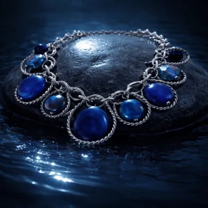 Cobalt Blue and Silver Necklace