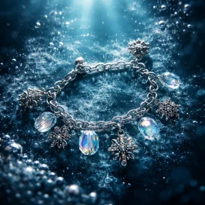 Brighton "Arctica" Snowflake & AB Crystal Charm Bracelet