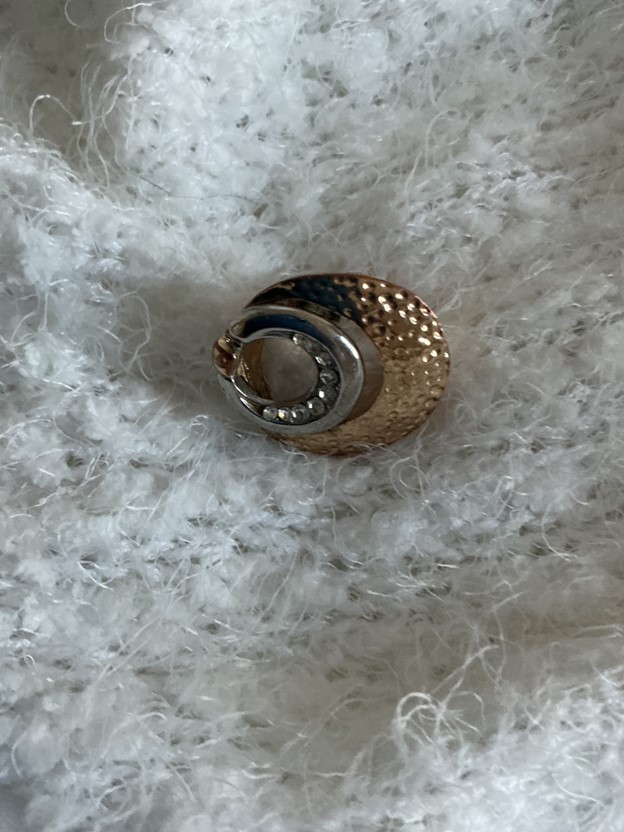 Vintage Gold & Silver Moon Statement Ring - Two-Tone Mixed Metal Celestial Band