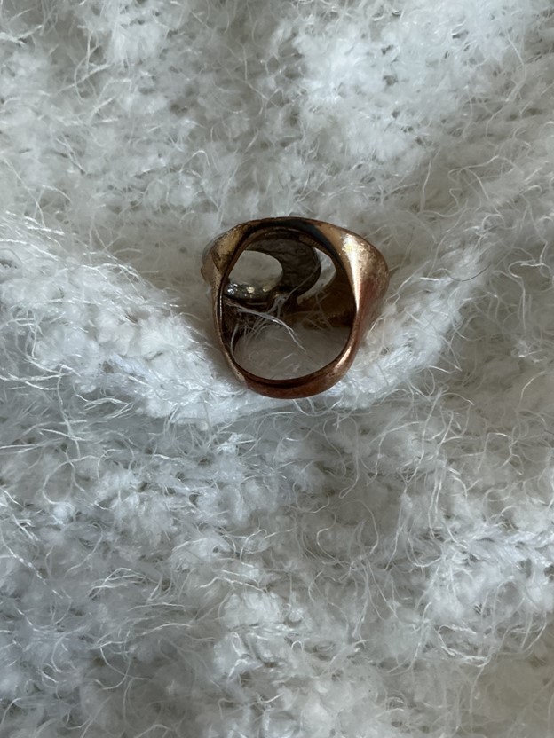 Vintage Gold & Silver Moon Statement Ring - Two-Tone Mixed Metal Celestial Band